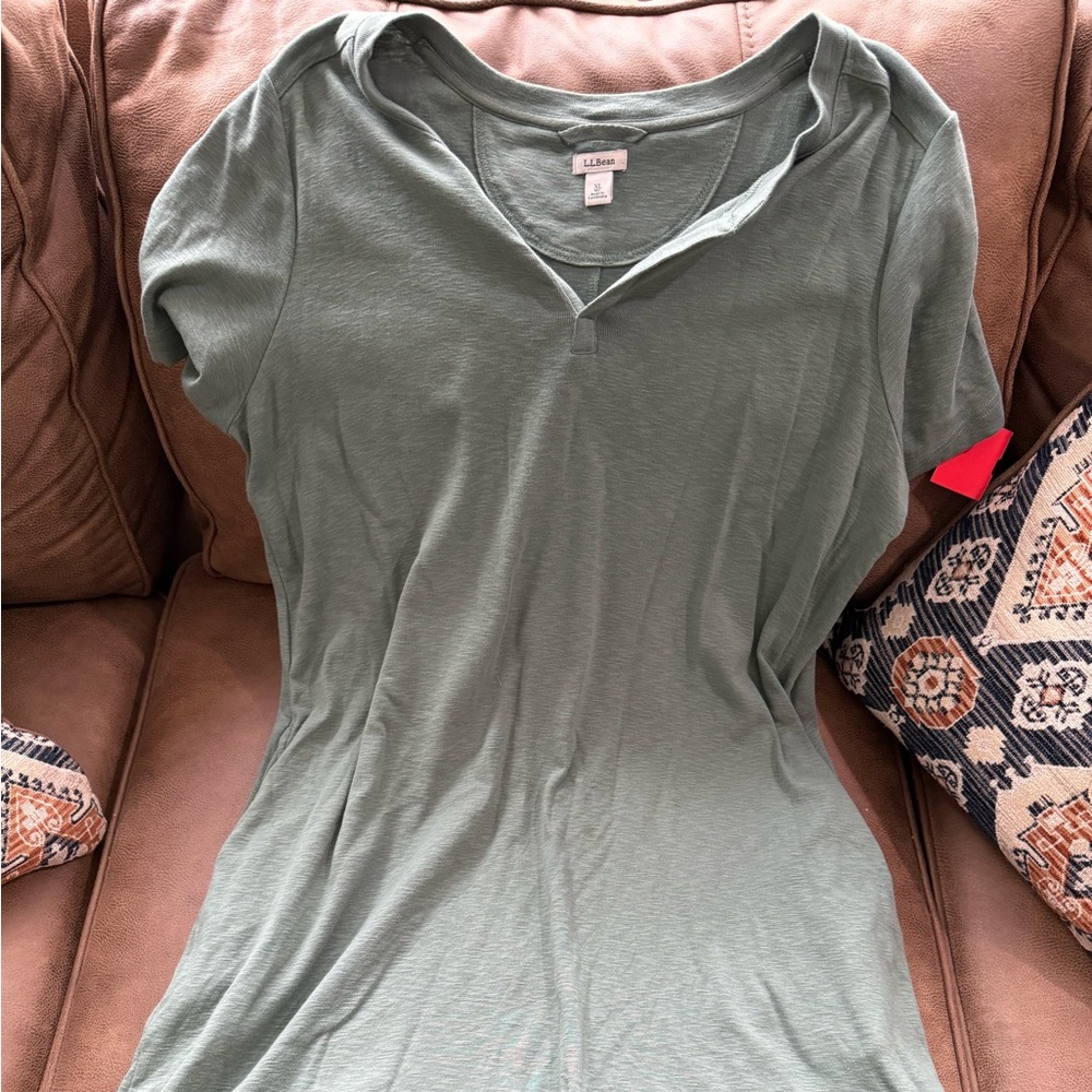 L.L. Bean 100% cotton  V-Neck Tshirt dress